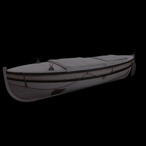 3d model of james caird sail boat