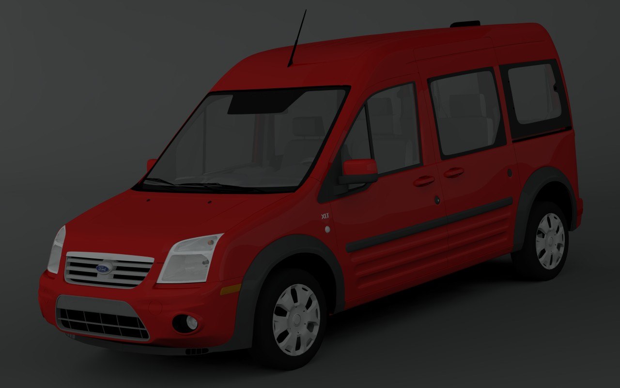 ford transit connect 3d model
