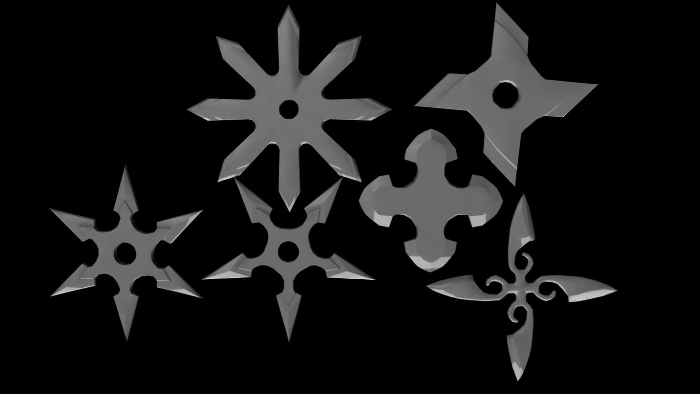 shurikens 3d obj