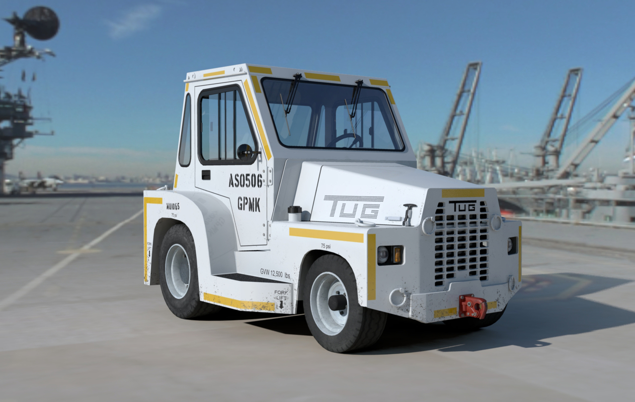 tow tractor tug obj