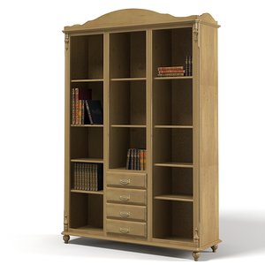 lodge library cabinet 3d max