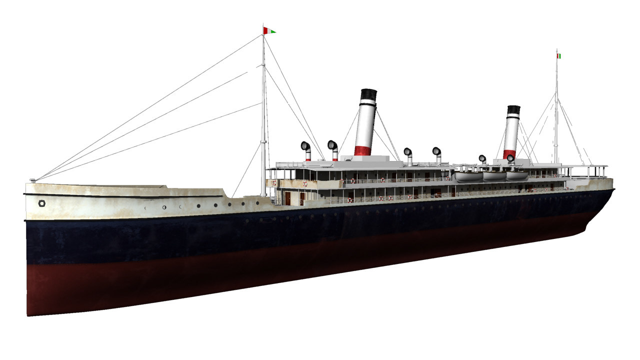 3d model 1900 steamship