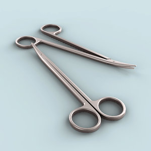 3d scissors surgeon model