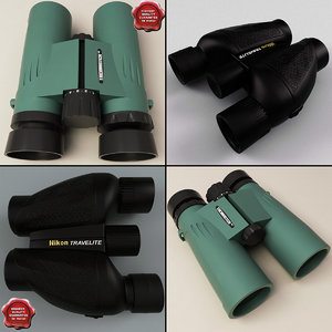 3d model binoculars nikon travelite