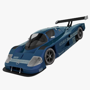 mercedes sauber c9 blue 3d model