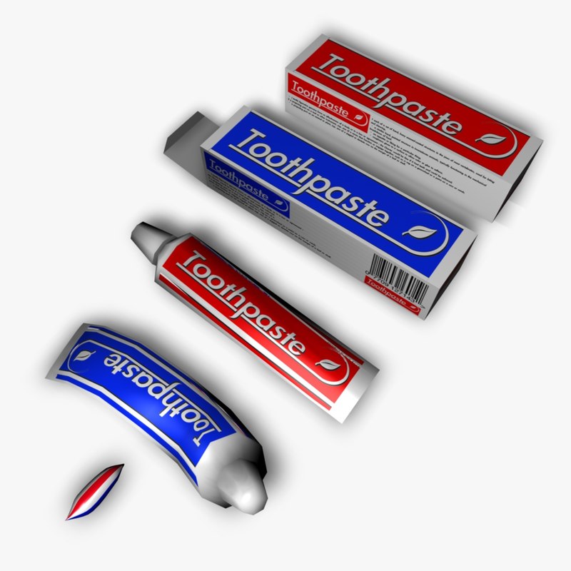 3d model toothpaste packaging