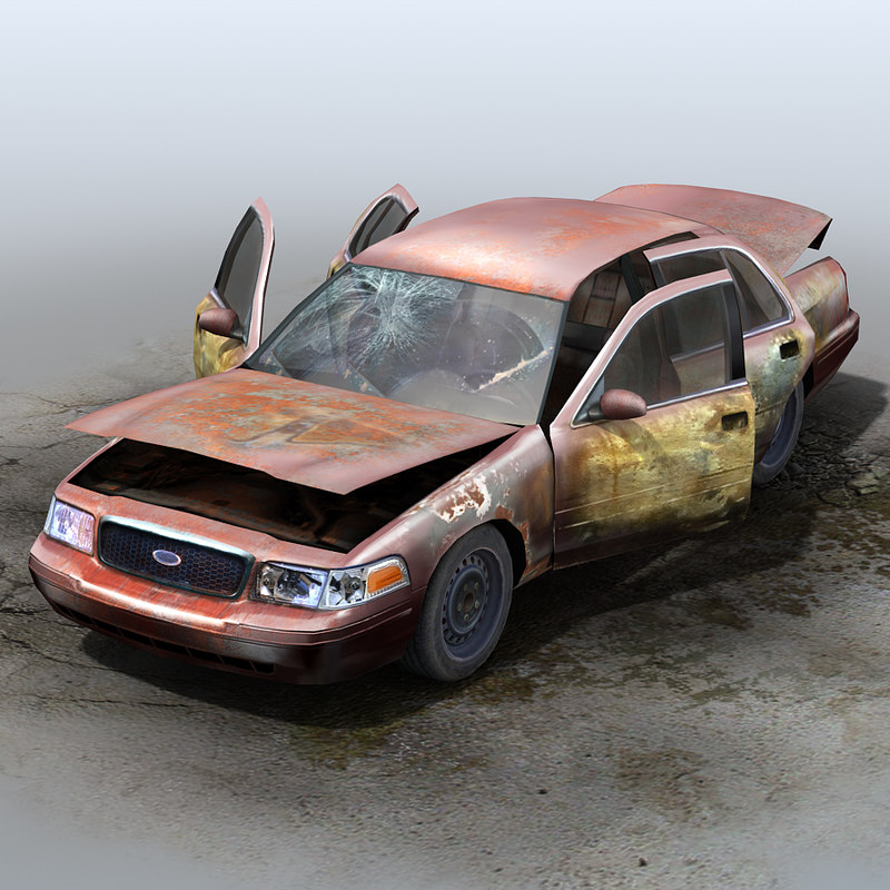 3d Model Derelict Car Wrecks 4386