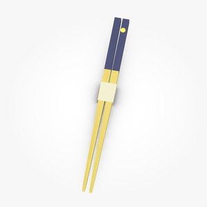 3d model food chopsticks