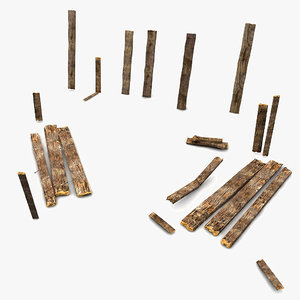 wooden wood plank 3d model