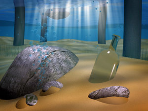 underwater scene water 3d model