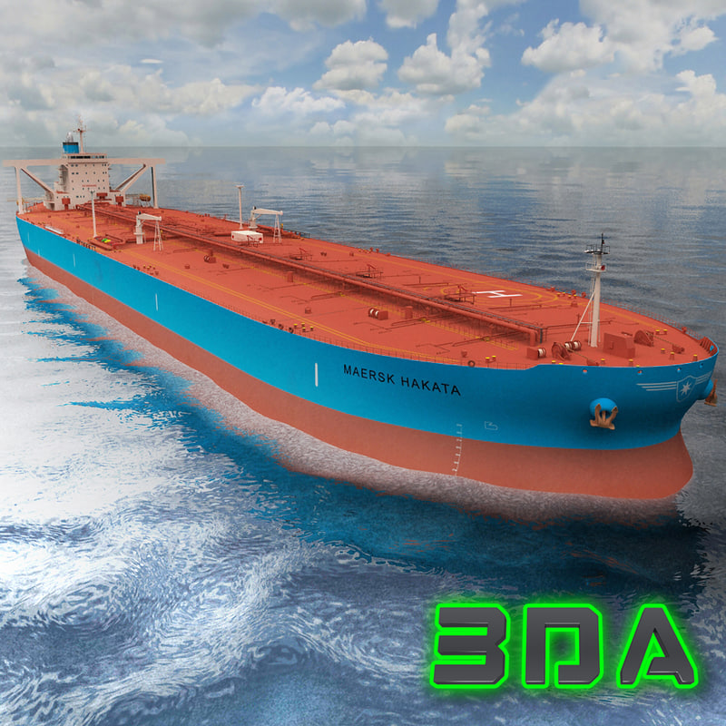 oil tanker ship 300000dwt 3d model