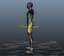 3d model athlete rigged run animation