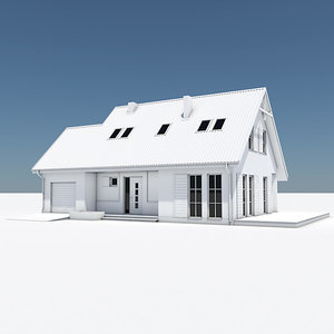 single house garage 3d max