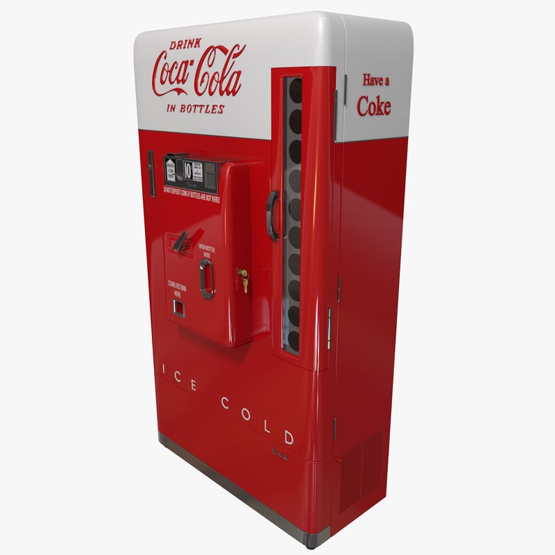 vintage coke machine 3d model