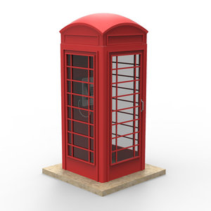 3d phone booth model