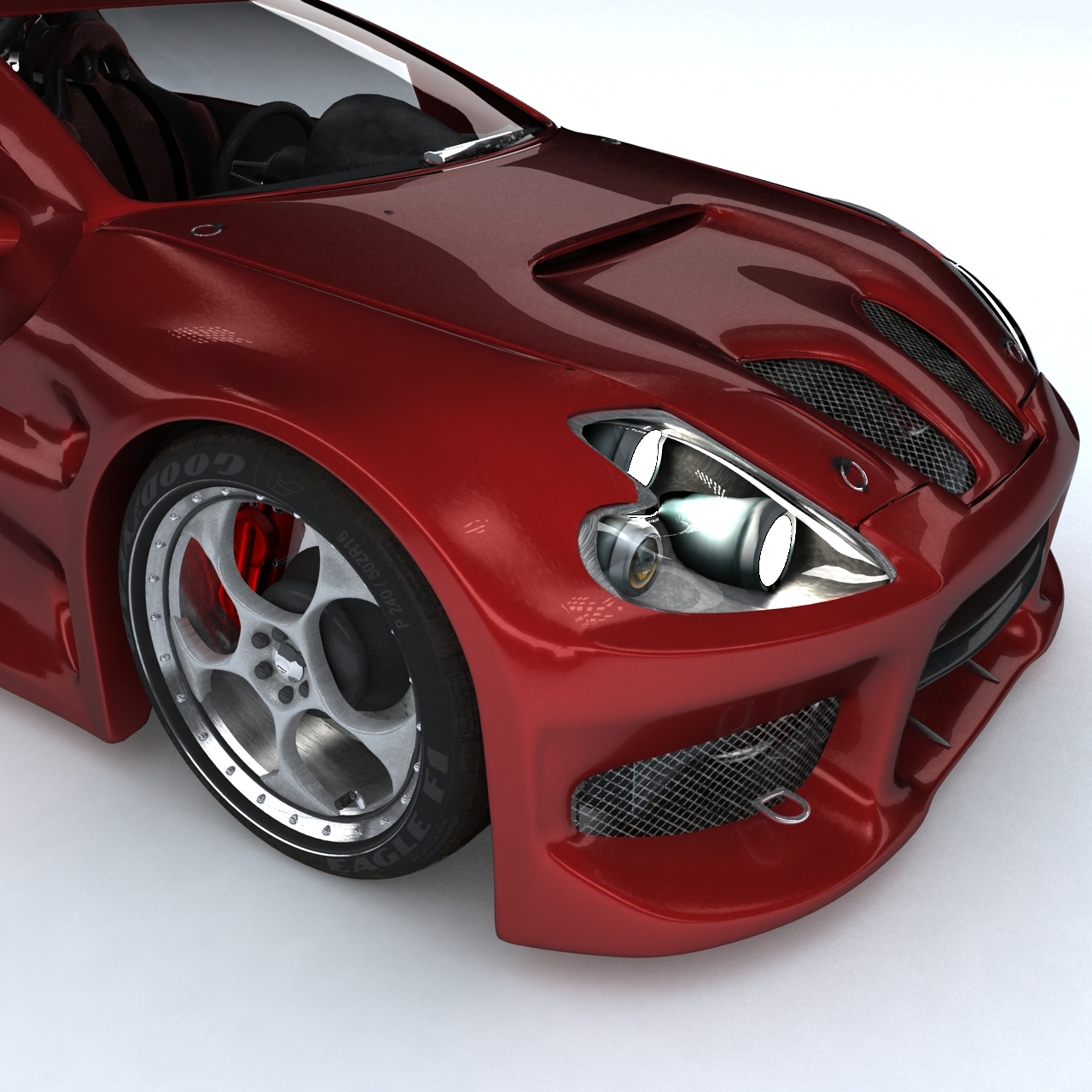 3d original concept sports car