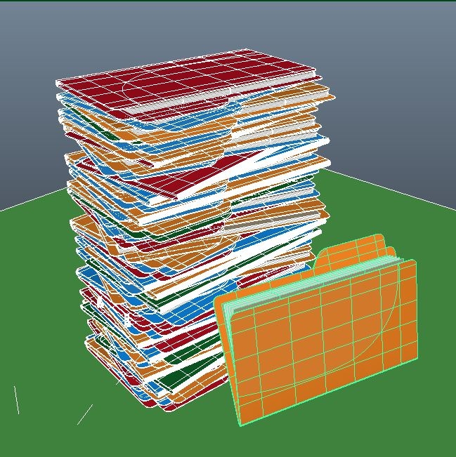 stack folders 3d model