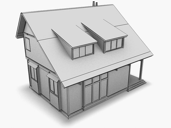 3d cottage houses
