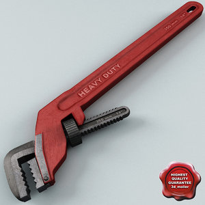 pipe wrench v2 3d model