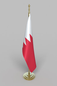 flag bahrain 3d max