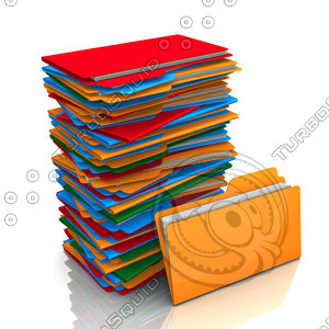 stack folders 3d model