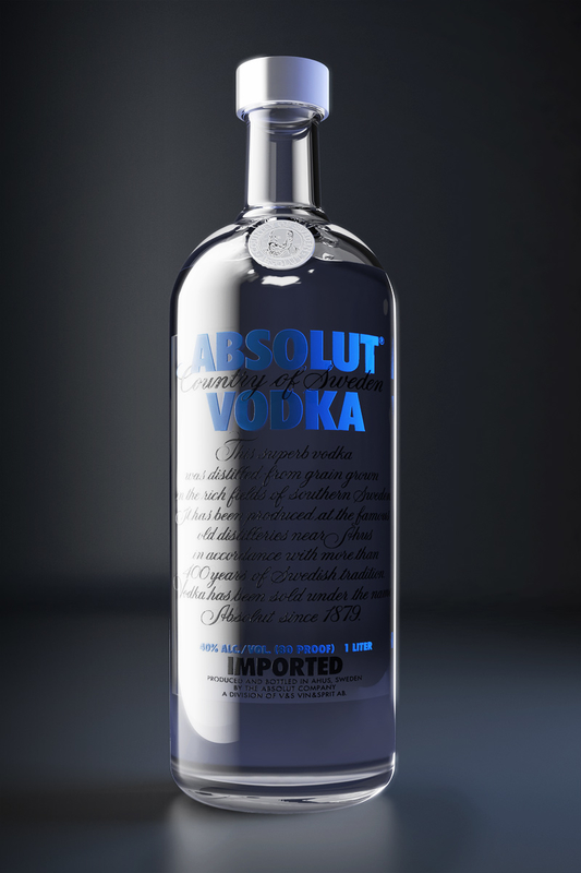 absolut vodka 3d model