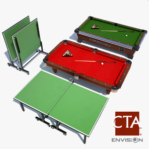 3d ping pong table pool model
