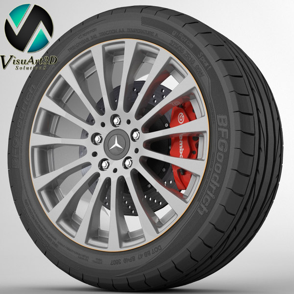 modelo 3d Mercedes rueda CLS 1 - TurboSquid 688710