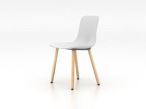 hal wood chair 3d model
