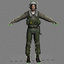 3d model military pilot v3 rigged