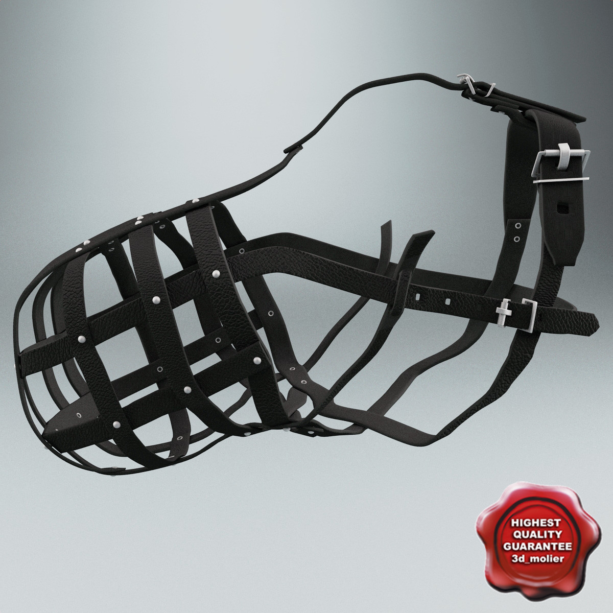 3d dog muzzle v4 model