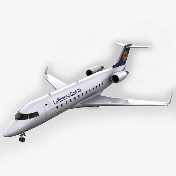 realistic bombardier crj 100 3d model