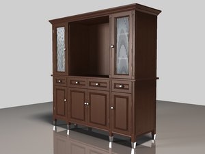 door hutch cabinet 3d model