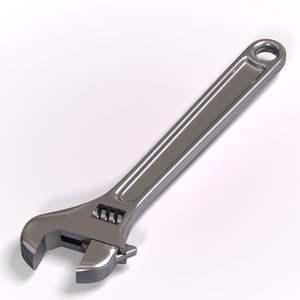 3d crescent wrench model