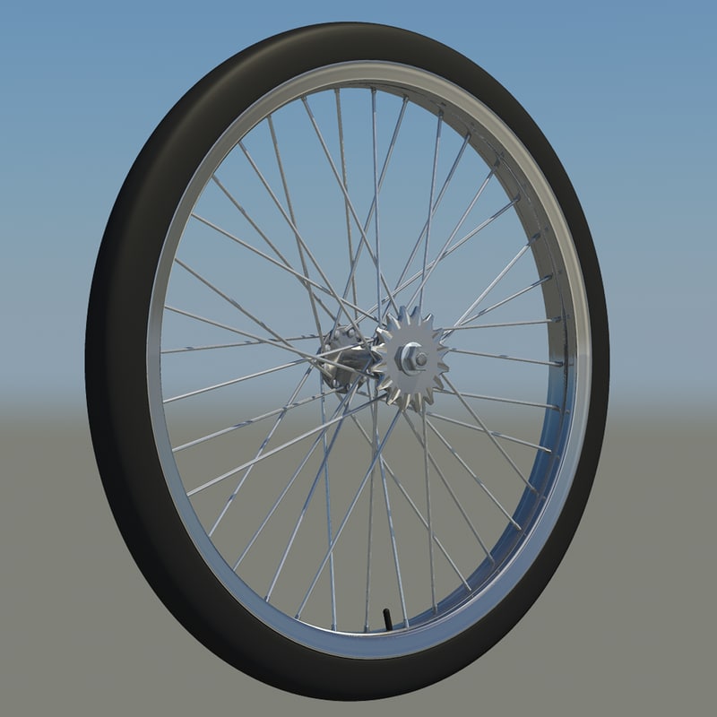 wheel rear tire bicycle 3d c4d