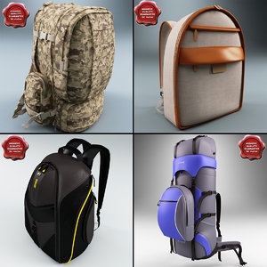 3d model of backpacks v2