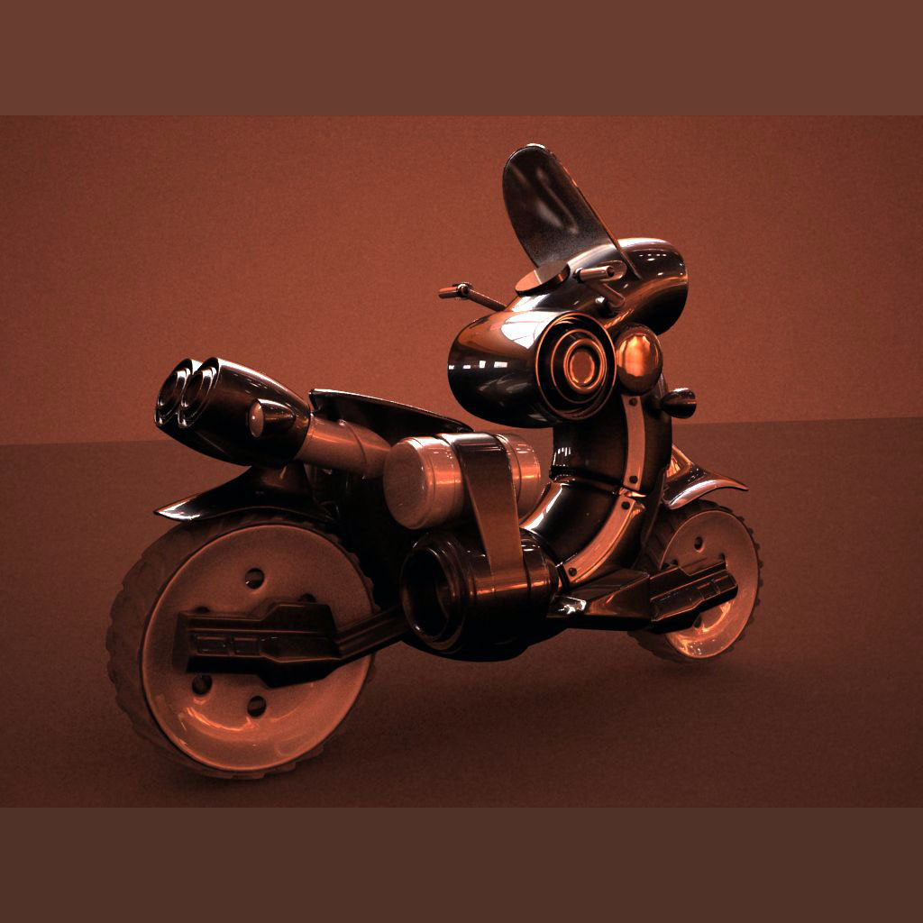 3d alien bike model