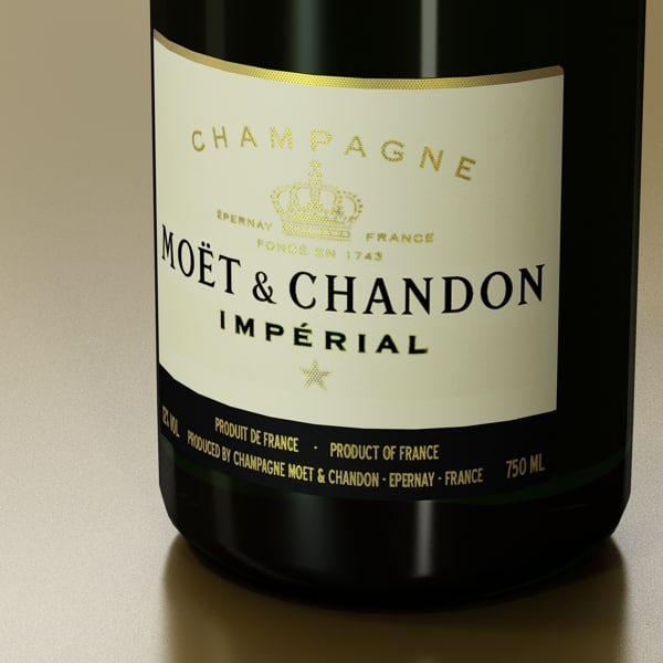 champagne moet chandon 3d model