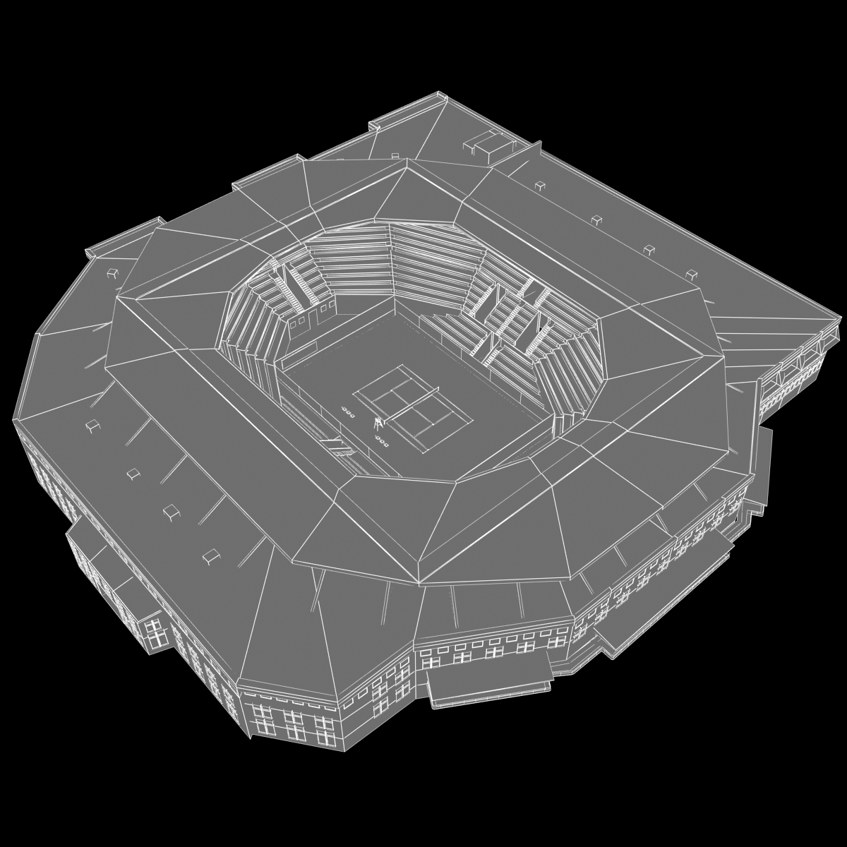 3d wimbledon tennis stadium model