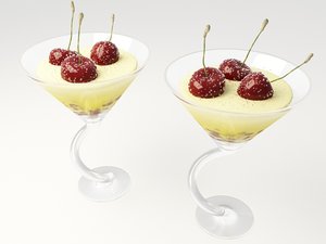 3d zabaione sugared cherries model