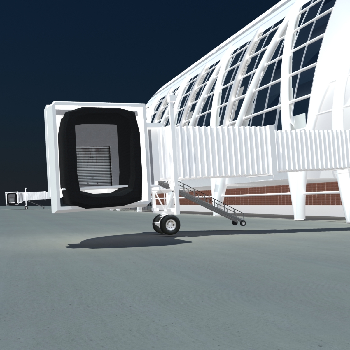 terminal building airport 3d model