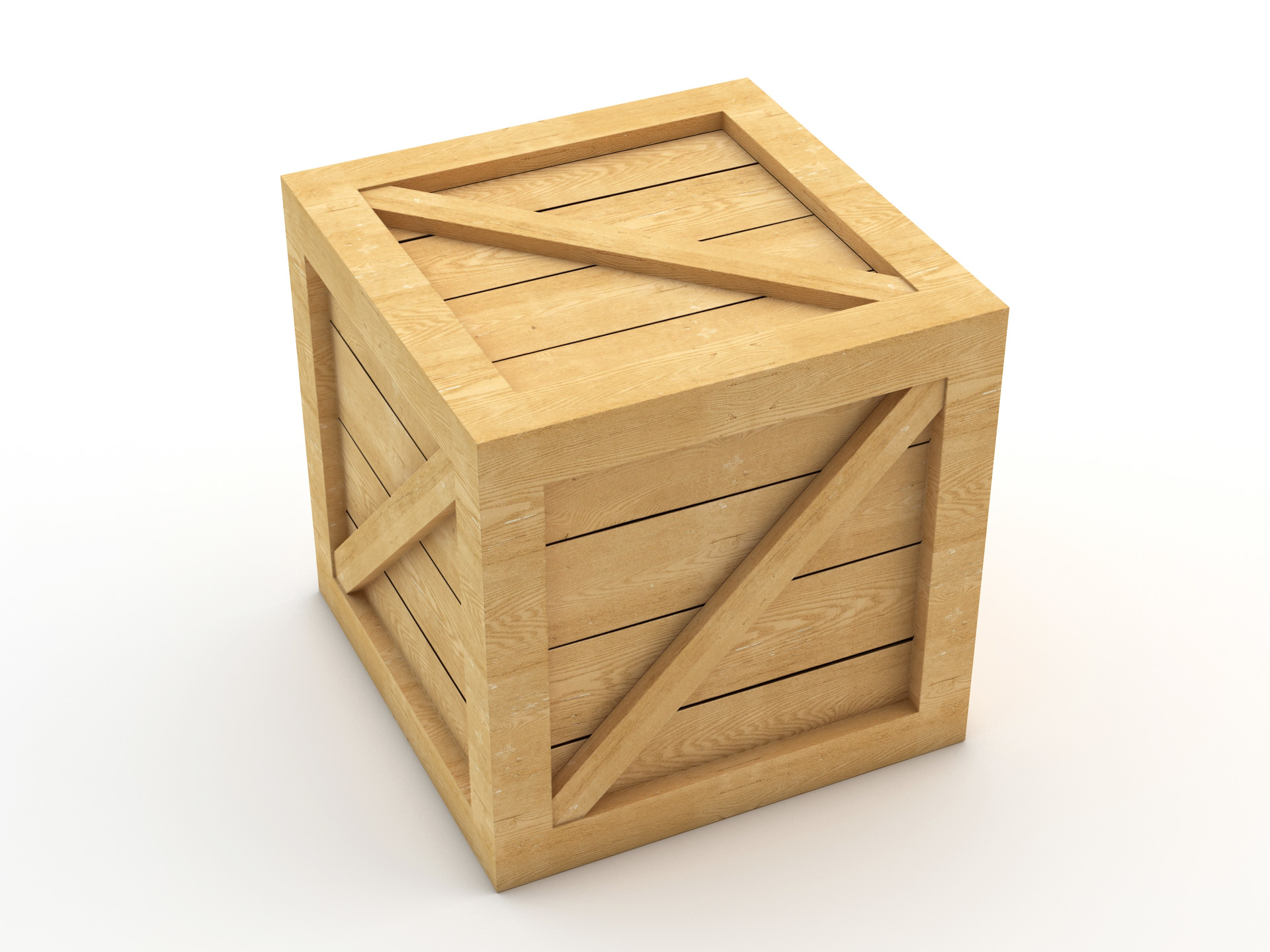 3d industrial crate box model