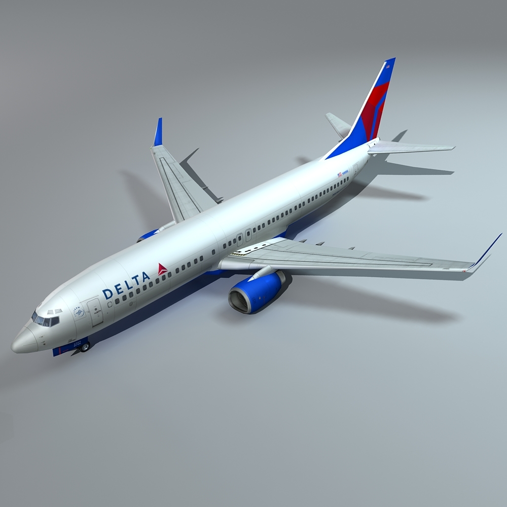 3d delta airlines b737-800 model