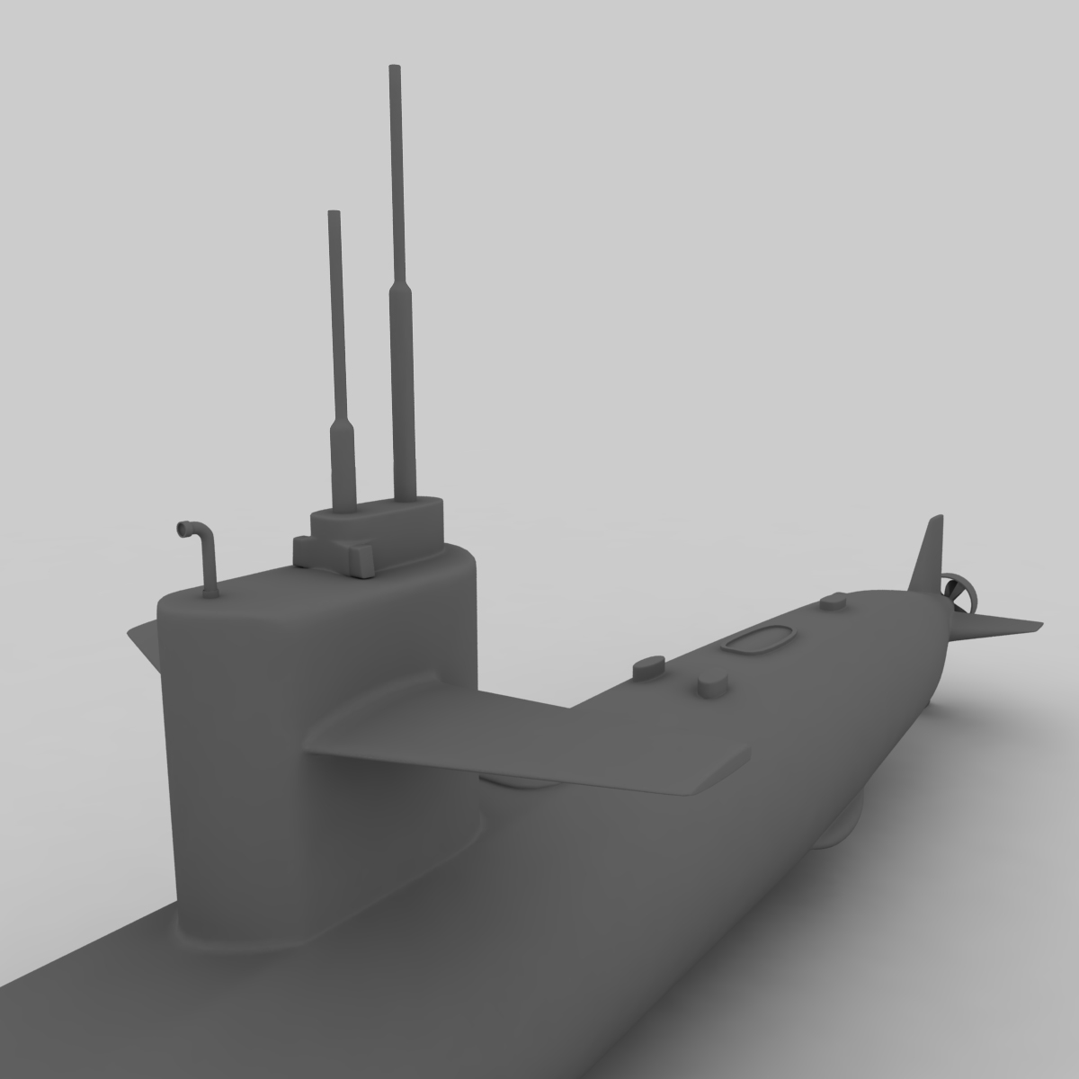 3d Model Los Angeles Class Submarine