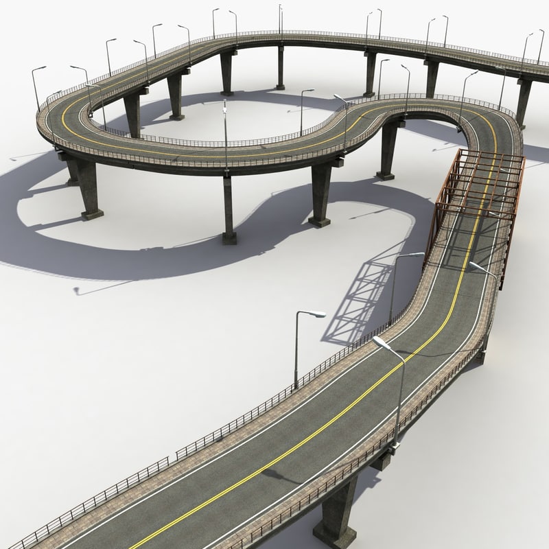 bridges road track 3d max