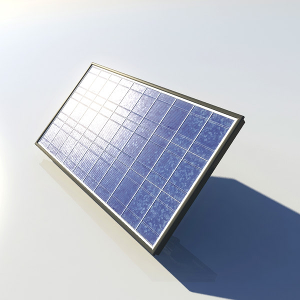 3d model realistic solar panel