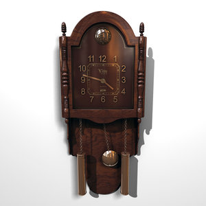 clock wall pendulum 3d model