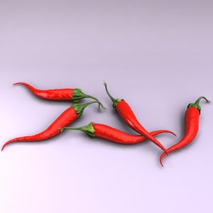 3d chili pepper