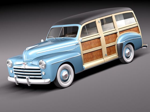 1948 Woody Wood Station Wagon 3ds