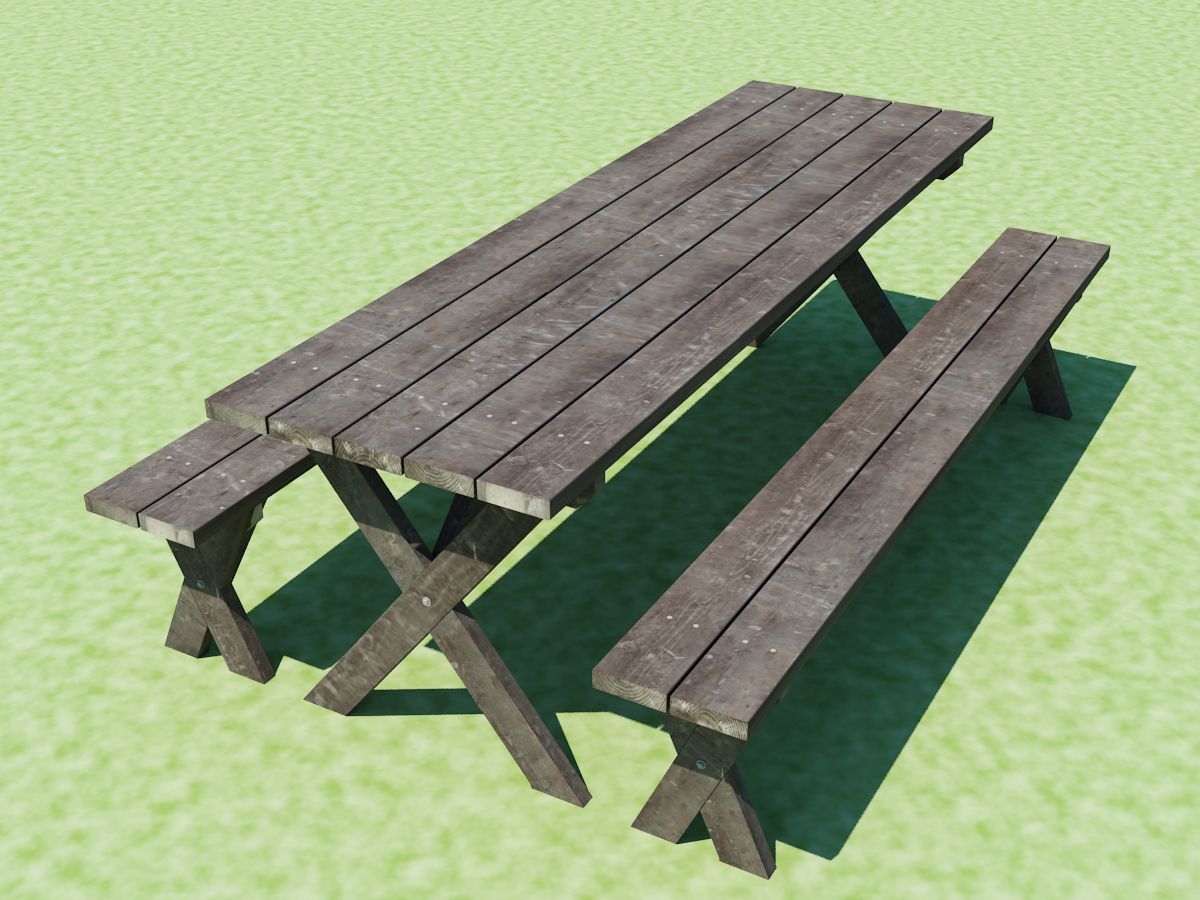 dwg picnic table benches